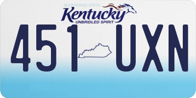 KY license plate 451UXN
