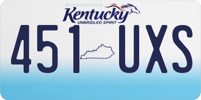 KY license plate 451UXS