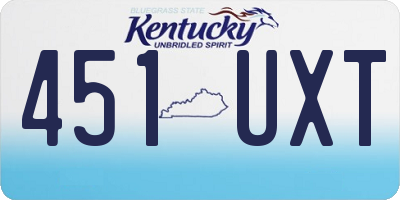 KY license plate 451UXT
