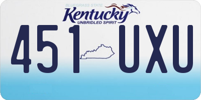 KY license plate 451UXU