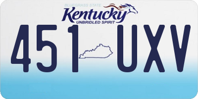 KY license plate 451UXV