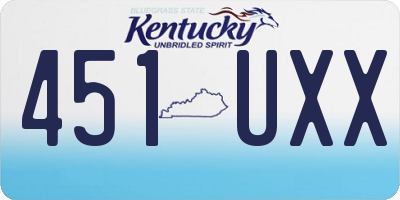 KY license plate 451UXX
