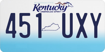 KY license plate 451UXY