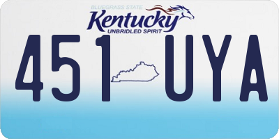 KY license plate 451UYA
