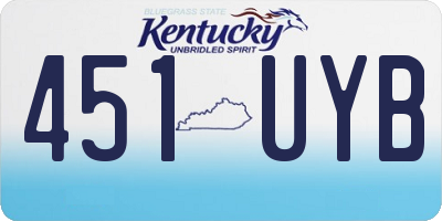 KY license plate 451UYB