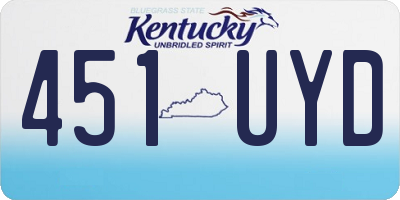 KY license plate 451UYD
