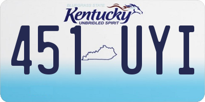 KY license plate 451UYI