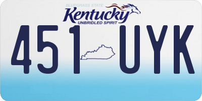KY license plate 451UYK
