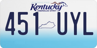 KY license plate 451UYL