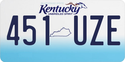 KY license plate 451UZE