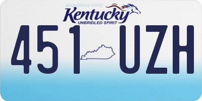 KY license plate 451UZH