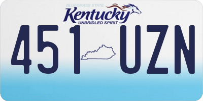 KY license plate 451UZN