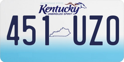 KY license plate 451UZO