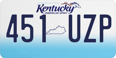 KY license plate 451UZP