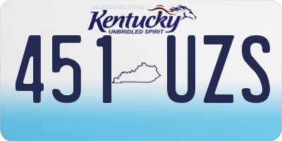 KY license plate 451UZS
