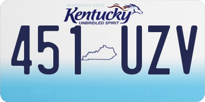 KY license plate 451UZV