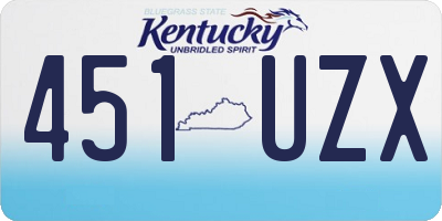 KY license plate 451UZX