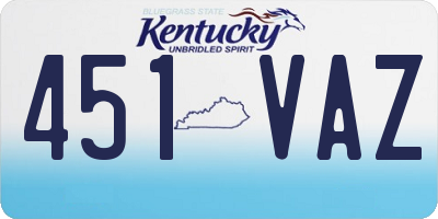 KY license plate 451VAZ