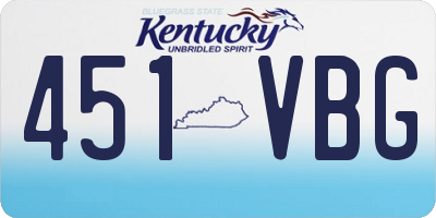 KY license plate 451VBG