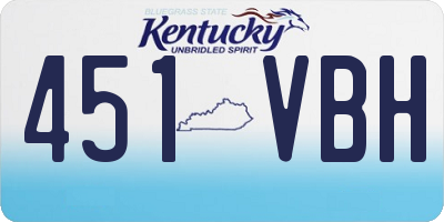 KY license plate 451VBH