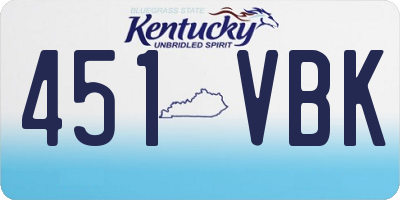 KY license plate 451VBK