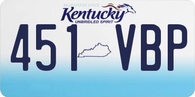 KY license plate 451VBP