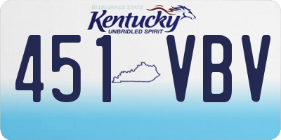 KY license plate 451VBV