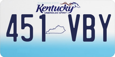KY license plate 451VBY