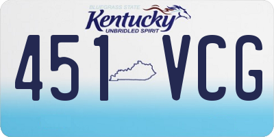KY license plate 451VCG