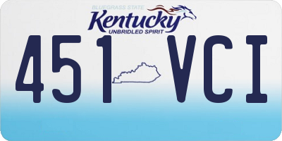 KY license plate 451VCI