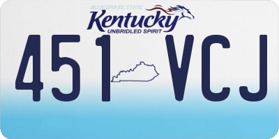 KY license plate 451VCJ