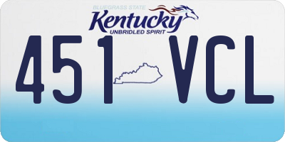 KY license plate 451VCL