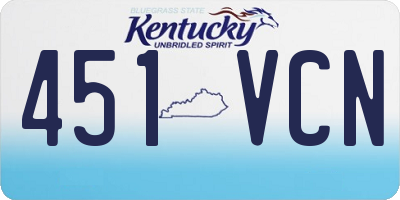 KY license plate 451VCN