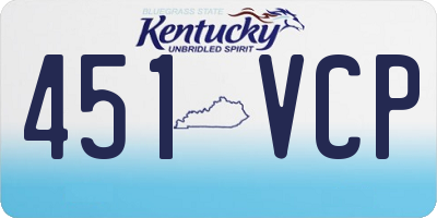 KY license plate 451VCP