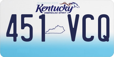 KY license plate 451VCQ