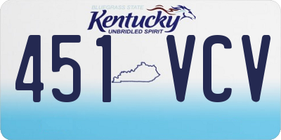 KY license plate 451VCV