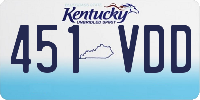 KY license plate 451VDD