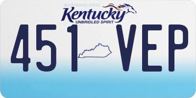 KY license plate 451VEP
