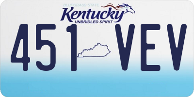 KY license plate 451VEV