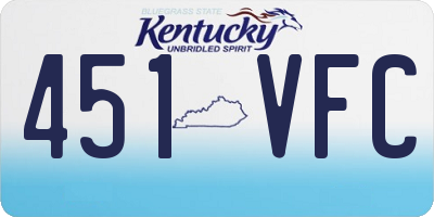KY license plate 451VFC