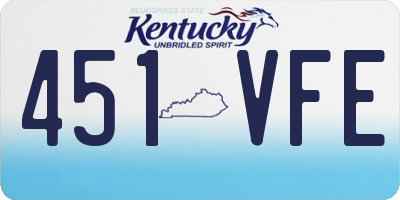 KY license plate 451VFE