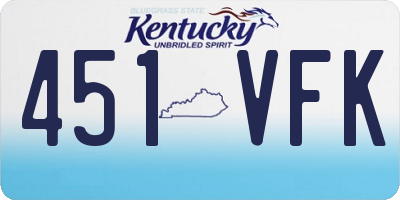 KY license plate 451VFK
