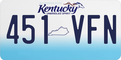 KY license plate 451VFN