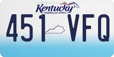 KY license plate 451VFQ