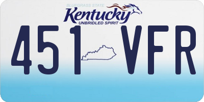 KY license plate 451VFR