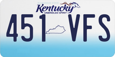 KY license plate 451VFS