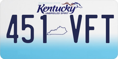 KY license plate 451VFT