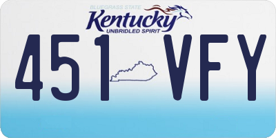 KY license plate 451VFY