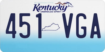 KY license plate 451VGA