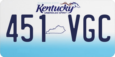 KY license plate 451VGC